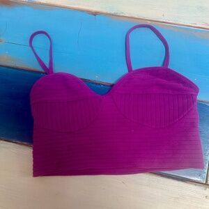 Garage Ribbed Cropped Tank Top